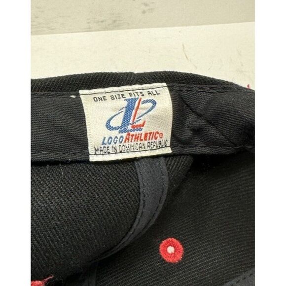 Vintage New Jersey Devils Logo Athletic Snapback Hat Cap Black Red - Picture 5 of 5